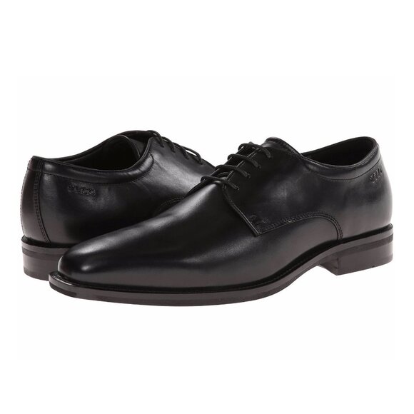 New ECCO Men\'s Faro Plain ToeTie Tuxedo Oxford, Black (Store Sample) Size 5 -5.5
